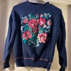 Vintage Eddie Bauer Floral Sweater